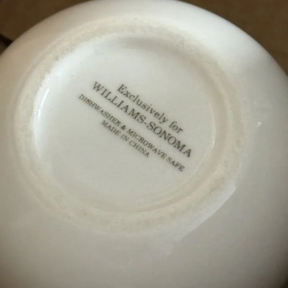 William Sonoma Honey Bee Sugar Bowl Green Beige Honeybee Retired